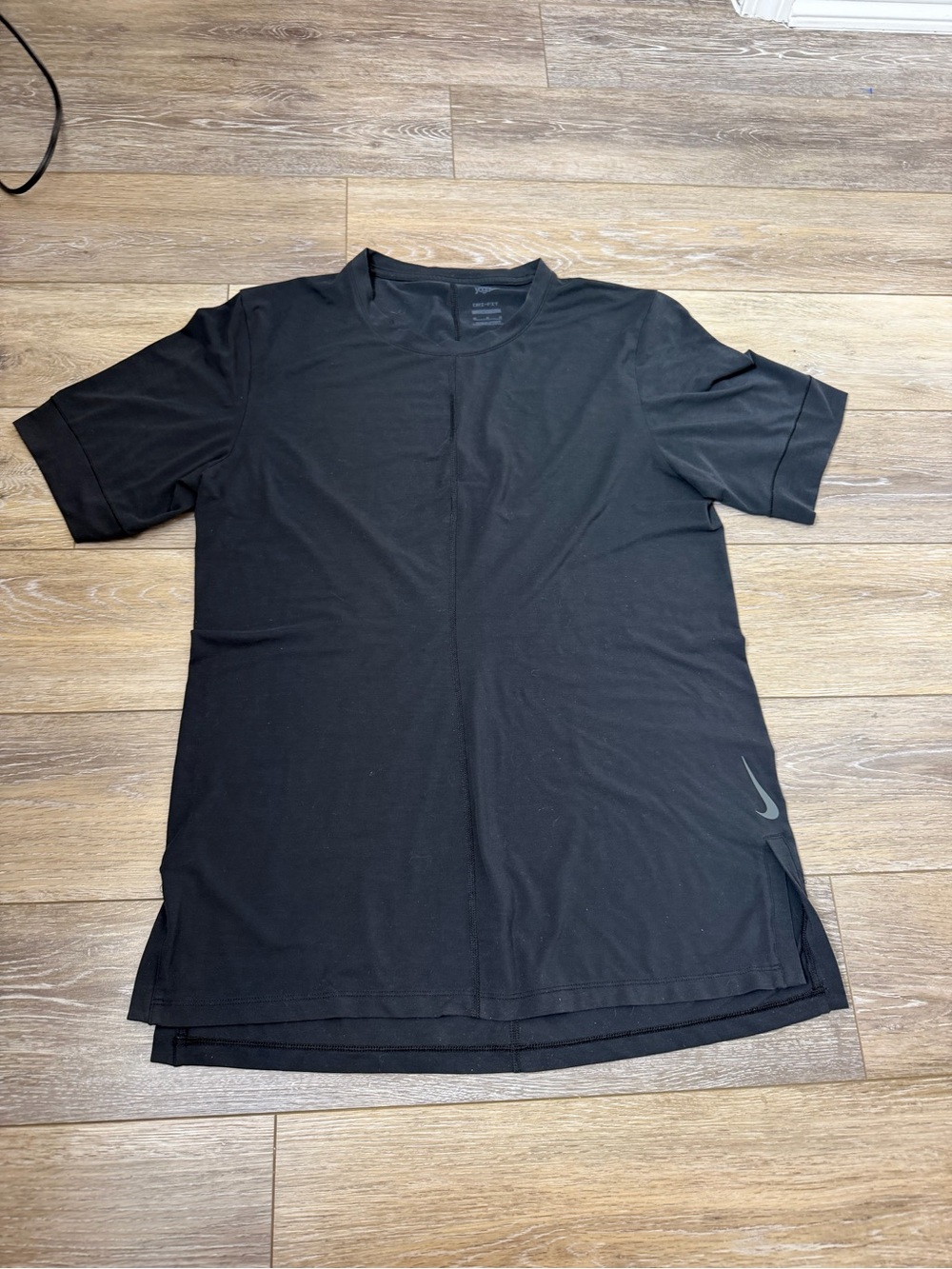 Nike Black Short Sleeve Athletic Tee with Subtle Swoosh